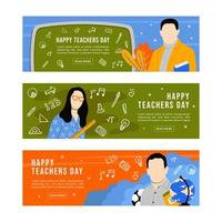 Happy Teacher Day Banner vektor