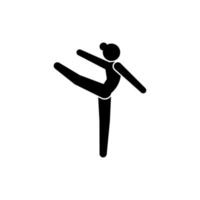 Frauen, Yoga, Position Vektor Symbol