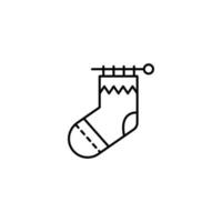 Stricken Nadel, Socken Vektor Symbol