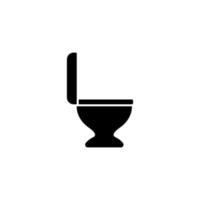 geschlossen, Toilette, Sitz, Toilette Vektor Symbol