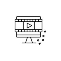 Video Spieler Computer Streaming Vektor Symbol