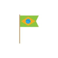 Brasilien Flagge Farbe von Brasilianer Karneval einstellen Vektor Symbol