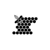 Bienenwabe, Biene Vektor Symbol
