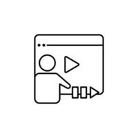 Bildung lernen Video Vektor Symbol