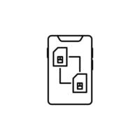 Smartphone sim Vektor Symbol