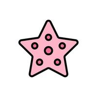 sjöstjärna, djur- vektor ikon