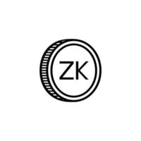 zambia valuta symbol, zambisk kwacha ikon, zmw tecken. vektor illustration