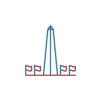 usa, obelisk vektor ikon