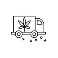 Auto LKW Marihuana Drogen Vektor Symbol