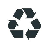 Recycling Produktionsschild. Element aus dem Set für Öl- und Gasförderung, -verarbeitung und -transport. vektor
