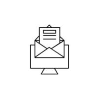 Email, Computer, senden Vektor Symbol