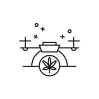 Drohne Marihuana Vektor Symbol