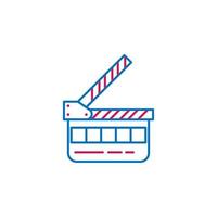 Video Produktion, Klappe Vektor Symbol