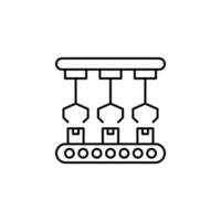 Roboter Arm Box Förderer Vektor Symbol