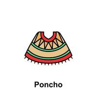 Poncho, Kleid Vektor Symbol
