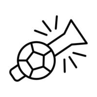 Rohr, Fußball Vektor Symbol