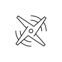 Propeller Feld Gliederung Vektor Symbol