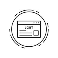 Webseite, lgbt Vektor Symbol