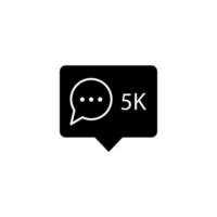 Plaudern Blase Kommentar 5k Vektor Symbol