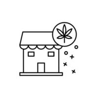 Marihuana Geschäft Pflanze Vektor Symbol