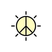 Sonne, Frieden Vektor Symbol