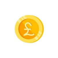 Pfund Sterling, Münze, Geld Farbe Vektor Symbol