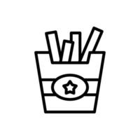 Restaurant Französisch Fritten Vektor Symbol