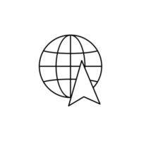 global, Pfeil, Mauszeiger Vektor Symbol