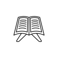 Koran, rehal Buch, Stechpalme Vektor Symbol