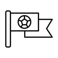 flagga, fotboll vektor ikon