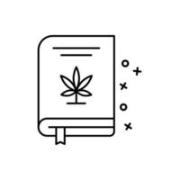 Buch Marihuana Cannabis Vektor Symbol