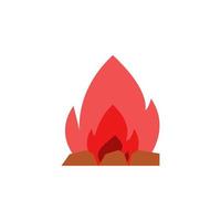 Lagerfeuer, heiß, brennen Vektor Symbol
