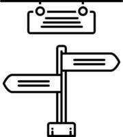 Liniensymbol für Schild vektor