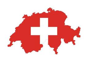 Schweiz Karte mit Flagge Innerhalb vektor