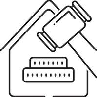 Liniensymbol für das Immobilienrecht vektor