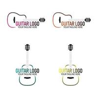 gitarr logotyp design mall, gitarr logotyp vektor. vektor