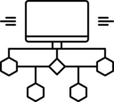 Liniensymbol für Flussdiagramm vektor