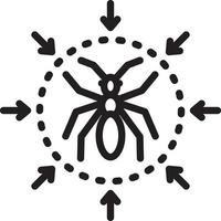 linje ikon för skadedjursbekämpning vektor