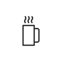 Kaffee Tasse Symbol, isoliert Kaffee Tasse Zeichen Symbol, Vektor Illustration