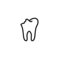 Dental Symbol, isoliert Dental Zeichen Symbol, Vektor Illustration