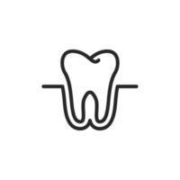 Dental Symbol, isoliert Dental Zeichen Symbol, Vektor Illustration