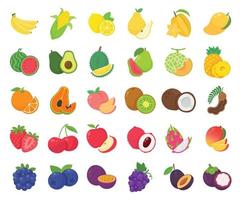 tropisch Früchte Früchte sind hoch im Vitamine. Vegetarier Essen zum Gesundheit Pflege vektor