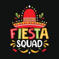 Fiesta Kader, cinco de Mayo Typografie t Shirt, Vektor, und drucken Vorlage vektor