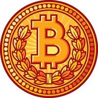 Bitcoin goldene Münze vektor