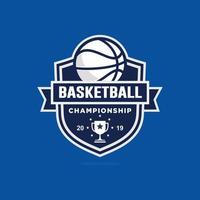 Basketball-Meisterschaft-Logo-Design-Vektor vektor