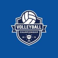 volleyboll mästerskap logotyp design vektor