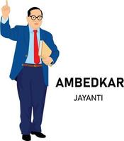 ambedkar jayanti 14 april dr br ambedkar vektor design