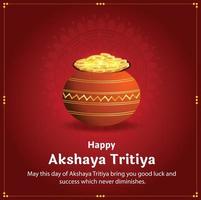 glücklich Akshaya tritiya indisch Hindu Festival Feier Vektor Design
