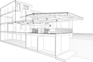 3D-Darstellung des Bauvorhabens vektor