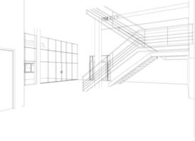 3D-Darstellung des Bauvorhabens vektor